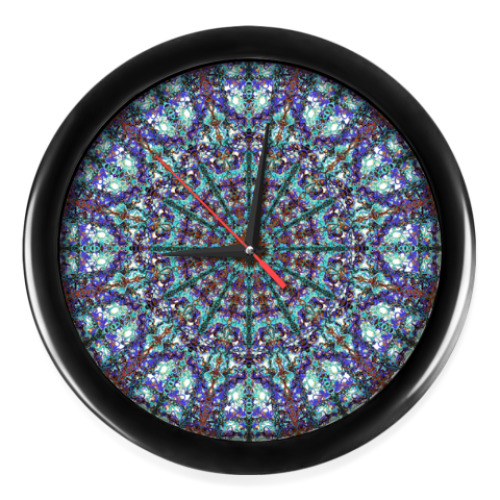 Настенные часы с принтом узор мандала,ажур,марокко,lace,кружево,яркий