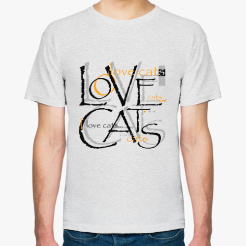 Футболка с принтом Люблю кошек
