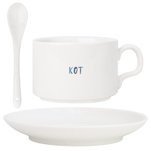 Кофейный набор с принтом кот