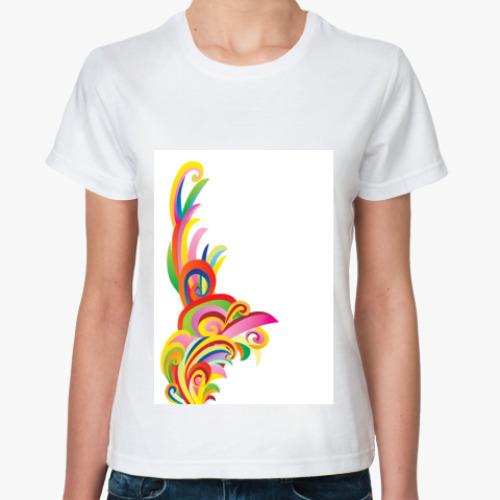 Классическая футболка с принтом 'Еще ярче'