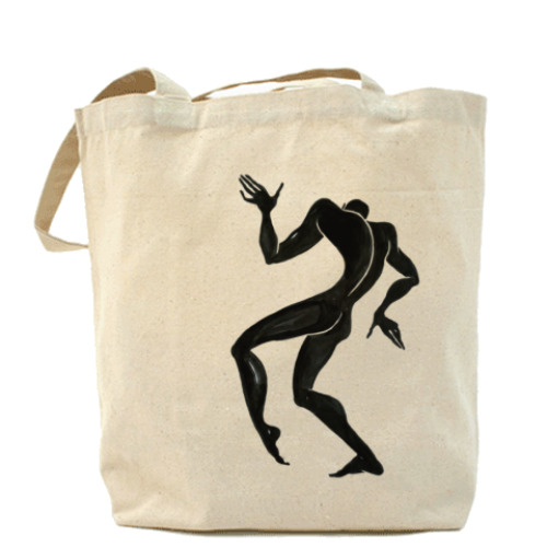 Сумка шоппер с принтом Черный кот