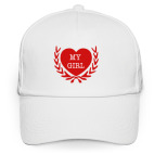 Кепка / бейсболка, белая (печать) my girl