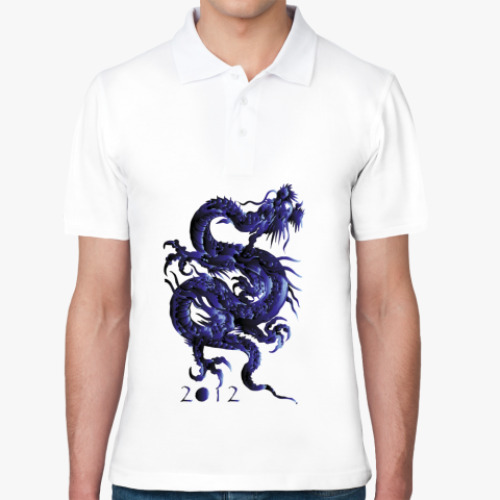Рубашка поло с принтом дракон