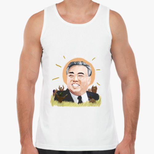Майка с принтом Kim Il Sung