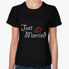 Классическая женская футболка Just Married