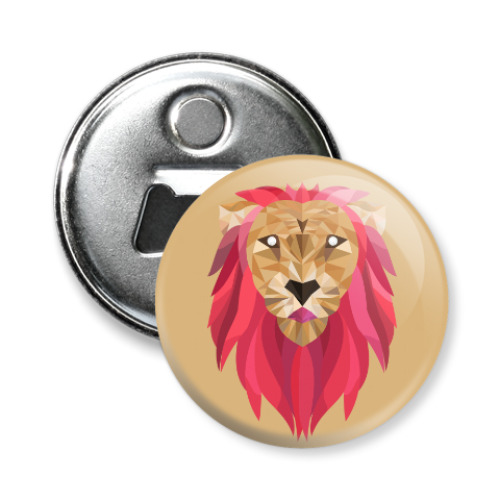 Магнит-открывашка с принтом Лев / Lion