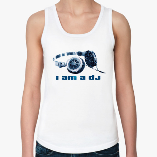 Женская майка с принтом  I am a DJ