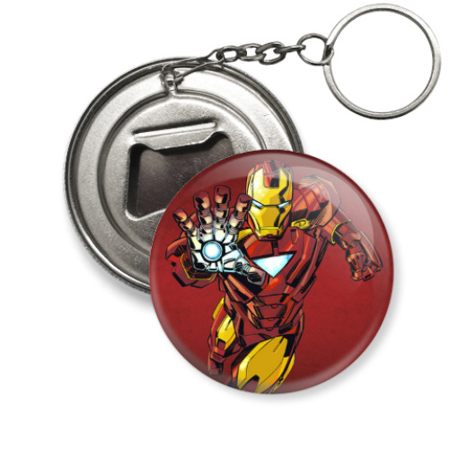 Брелок-открывашка с принтом Ironman