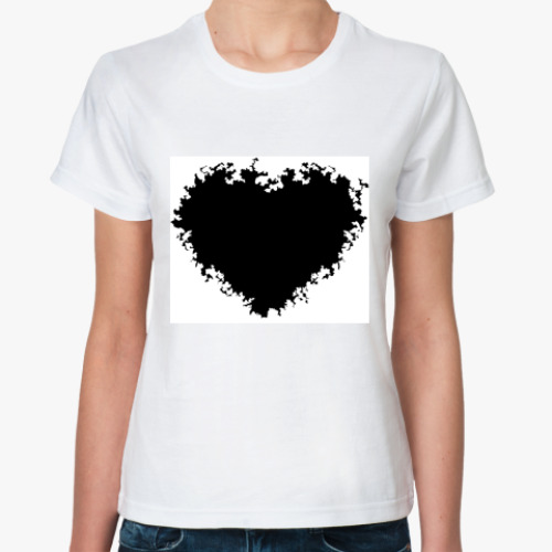 Классическая футболка с принтом black heart