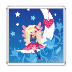 Магнит 6.5 x 6.5 см  Ангелочек с сердечком