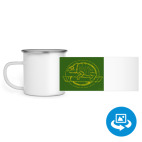 Кружка металлическая белая (круговая запечатка)