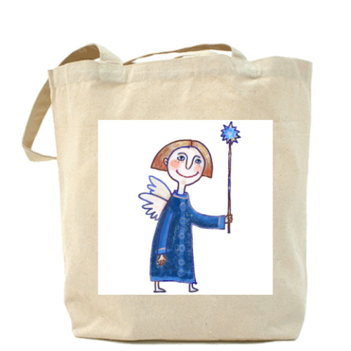 Сумка шоппер с принтом  'Ангел'