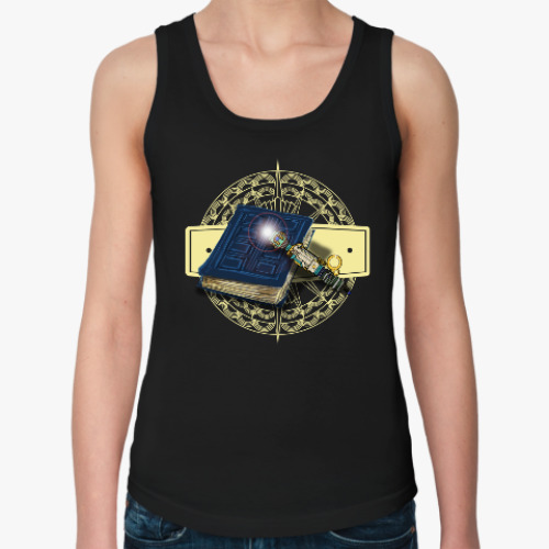 Женская майка с принтом Планета Библиотека