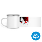 Кружка металлическая белая (круговая запечатка)