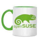 Двухцветная кружка openSUSE