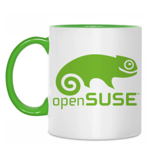 Кружка с принтом openSUSE