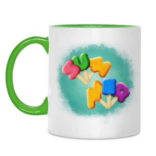 Кружка с принтом мороженое