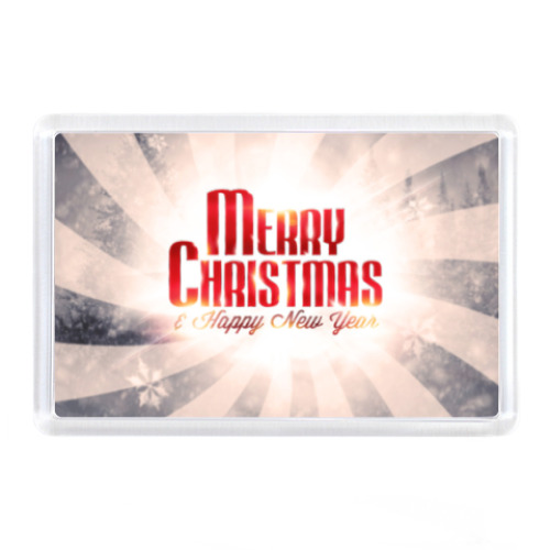 Магнит с принтом Merry Cristmas