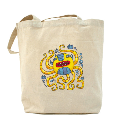 Сумка шоппер с принтом Ктулхо