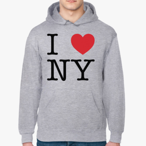 Толстовка худи с принтом I love NY