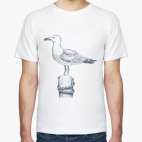 Море винтаж чайка