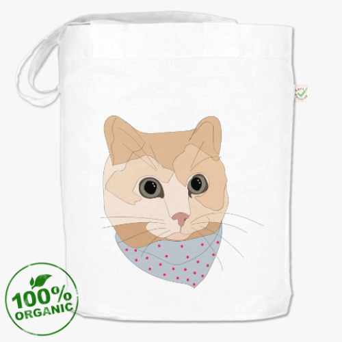 Сумка шоппер с принтом Песочный кот