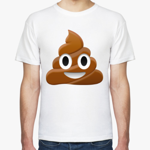 Футболка с принтом Смайлик emoji - poop