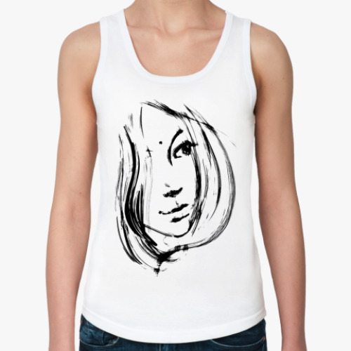 Женская майка с принтом Лицо