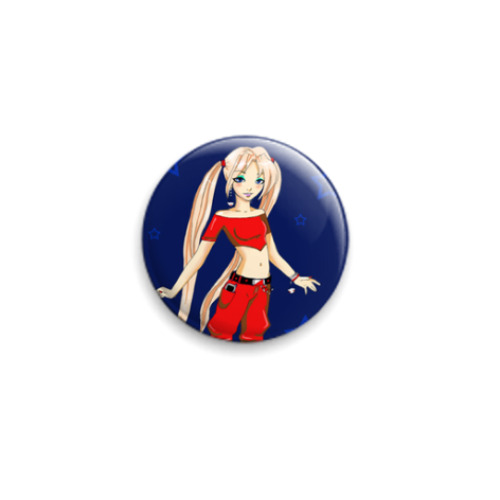 Значок 25мм с принтом Anime