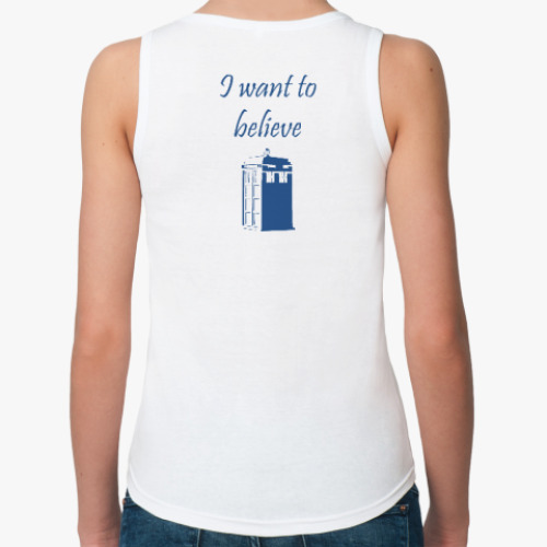 Женская майка с принтом Тардис (Доктор Кто)