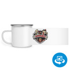 Кружка металлическая белая (круговая запечатка)