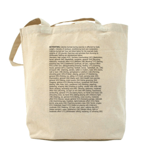 Сумка шоппер с принтом Calories Burned