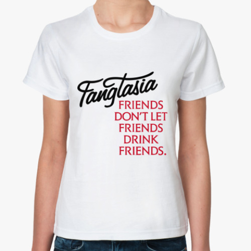 Классическая футболка с принтом Fangtasia True blood