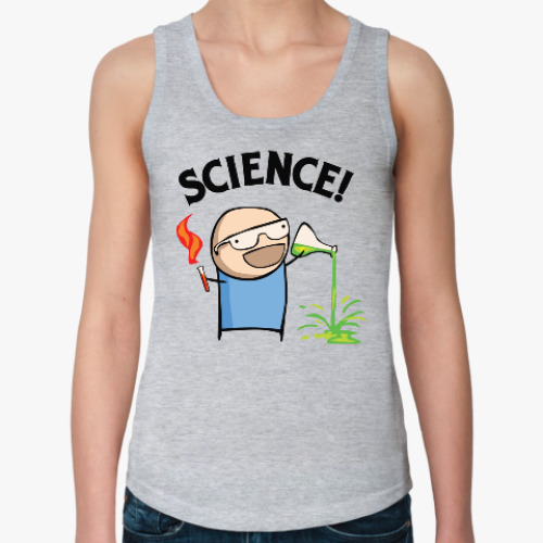 Женская майка с принтом Science! Ботан