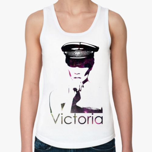Женская майка с принтом Виктория Бэкхем