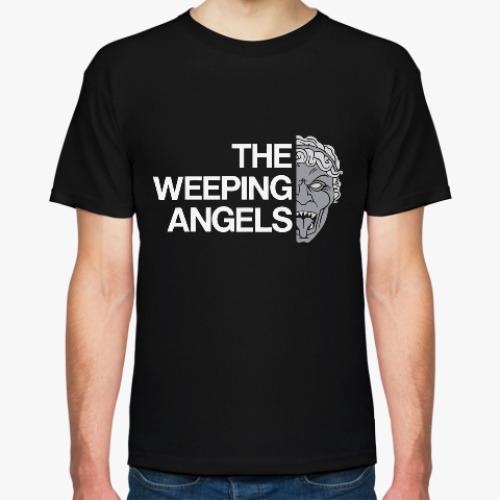 Футболка с принтом Плачущий Ангел (Доктор Кто)