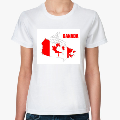 Классическая футболка с принтом Canada
