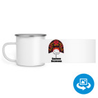 Кружка металлическая белая (круговая запечатка)