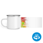 Кружка металлическая белая (круговая запечатка)