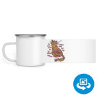 Кружка металлическая белая (круговая запечатка)