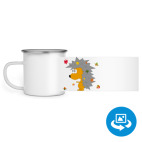 Кружка металлическая белая (круговая запечатка)