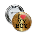 Значок 50 мм I love my boy