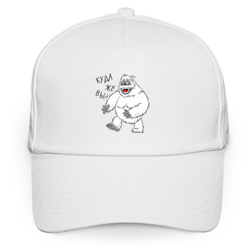 Кепка бейсболка с принтом Снежный человек