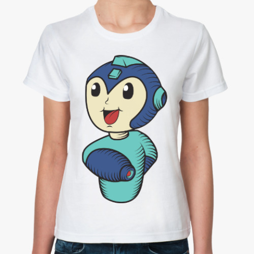 Классическая футболка с принтом Мегамен