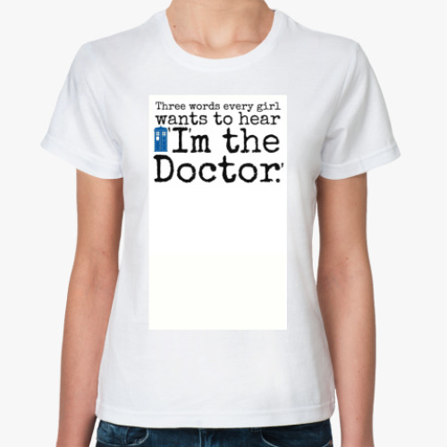 Классическая футболка с принтом Doctor Who