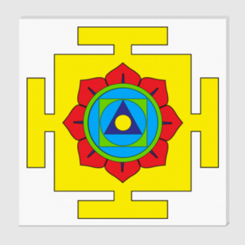 Холст с принтом Сурья-янтра