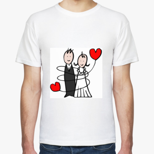 Футболка с принтом   wedding