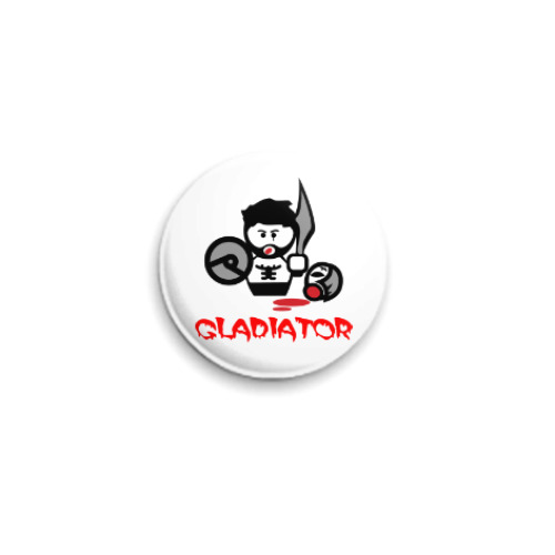 Значок 25мм с принтом Гладиатор