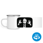 Кружка металлическая белая (круговая запечатка)