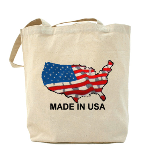 Сумка шоппер с принтом MADE IN USA